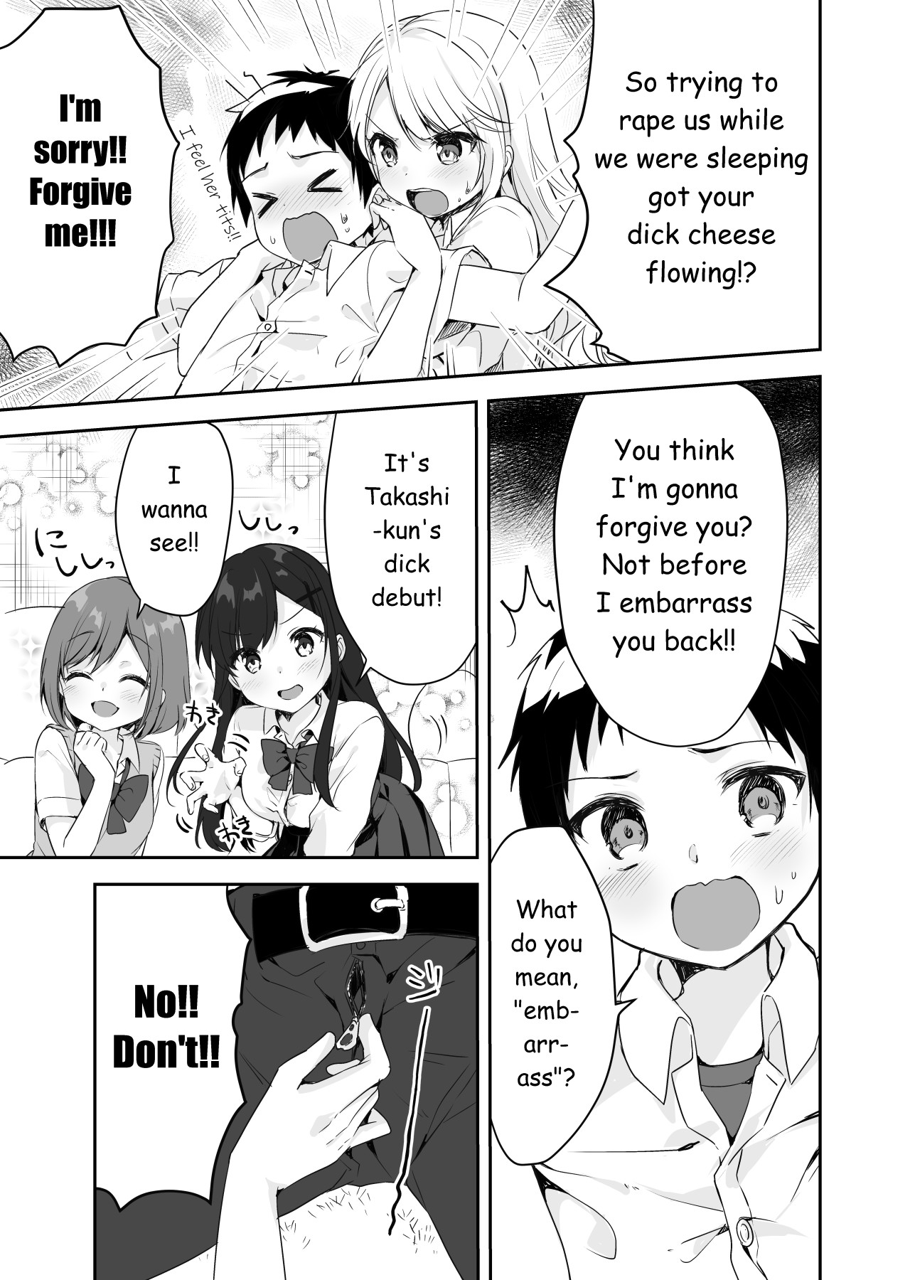 Hentai Manga Comic-The Tables Were Turned When I Tried to Rape my Sister and Her Friends While They Were Asleep-Read-11